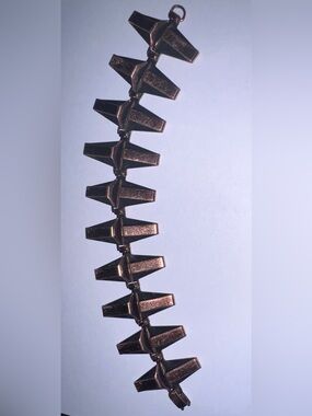 RENOIR copper bracelet geometric  Googie link panel MCM authentic